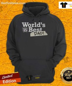 Premium Weber State Wildcats World's Best Dad Hoodie in navy blue, perfect gift for proud Wildcats fathers.