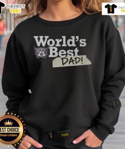 Premium Weber State Wildcats World's Best Dad Sweatshirt in purple, perfect gift for proud dads and sports fans.