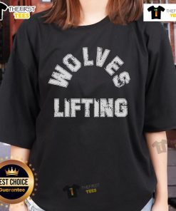 Premium Wolves Lifting Retro Ladies Tee in vibrant colors, showcasing a stylish design for women's casual wear.