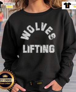 Premium Wolves lifting retro sweatshirt in stylish design, perfect for workouts and casual wear.