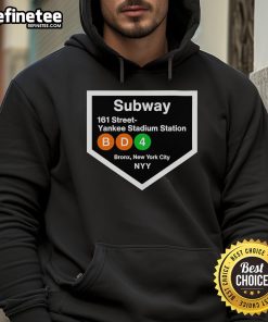 Premium Yankee Stadium subway stop hoodie featuring iconic design, perfect for fans and stylish streetwear.