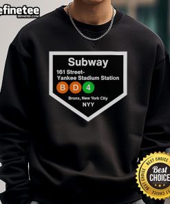 Premium Yankee Stadium Subway Stop Sweatshirt featuring iconic design and comfortable fit for fans.