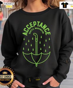 Pretty Acceptance Seattle Washington sweatshirt in cozy fabric, perfect for casual outings and showcasing Seattle pride.