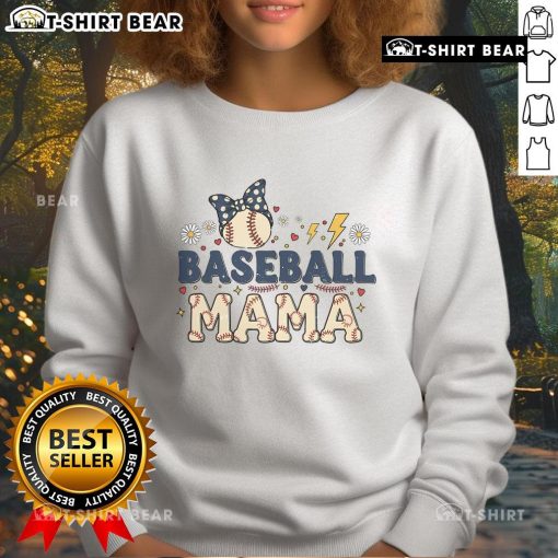 Pretty Baseball Mama Sublimation Sweatshirt featuring a stylish design perfect for baseball moms.