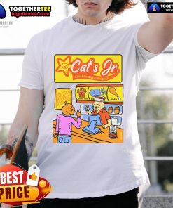 Alt Text: Pretty Cat's Jr Charbroiled Birdies Purrr-Fection Is Our Promise T-Shirt featuring a vibrant cat design.