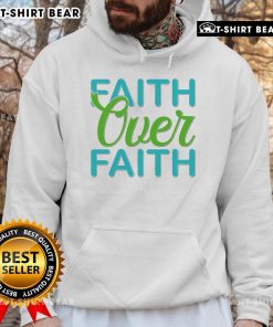 Pretty Faith Over Faith Hoodie in black, featuring a stylish design perfect for casual wear and expressing faith.