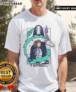 Pretty Ghibli Spirited Away Journey To Fantasy T-Shirt featuring iconic characters and enchanting scenery from the film.