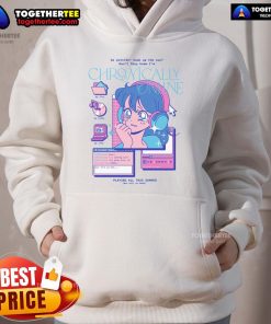 Funny retro anime hoodie with 'Pretty Go Outside, Don't They Know I'm Chronically Online' text, perfect for casual wear.
