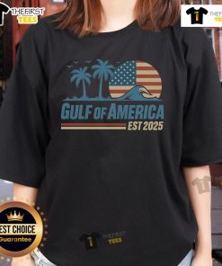 Retro vintage beach wave ladies tee featuring the Pretty Gulf of America design, perfect for summer fashion in 2025.