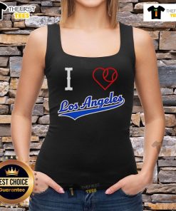 Pretty I Love Los Angeles baseball tank top featuring a vibrant design, perfect for fans and summer outings.