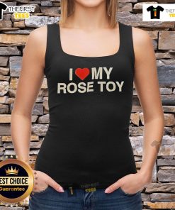 Pretty I Love My Rose Toy Tank Top featuring a vibrant rose graphic, perfect for casual summer outfits.