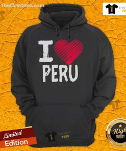 Pretty I Love Peru hoodie featuring a stylish heart design, perfect for showcasing your love for Peru fashion.