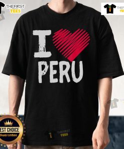Pretty I Love Peru I Heart Peru T-Shirt design featuring a colorful heart graphic and stylish typography.