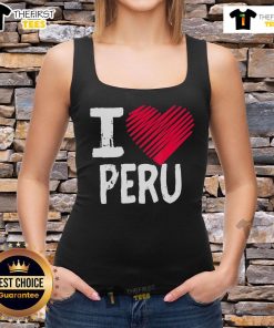Stylish I Love Peru tank top featuring a heart design, perfect for expressing love for Peru and its culture.