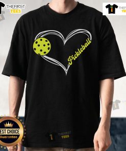Pretty I Love Pickleball Cute Match T-Shirt featuring a playful design, perfect for pickleball enthusiasts.
