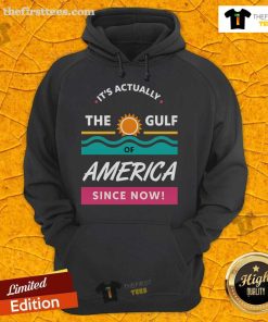 Stylish hoodie featuring 'Gulf of America' design, perfect for casual wear and showcasing coastal vibes.