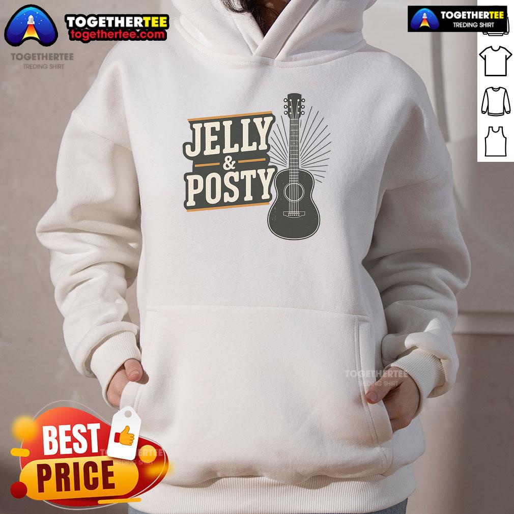 Pretty Jelly & Posty Guitar Music Hoodie Stylish Pretty Jelly Posty Guitar Music Hoodie featuring vibrant colors and a trendy design for music lovers.