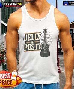 Pretty Jelly Posty Guitar Music Tank Top featuring vibrant colors and a stylish design for music lovers and fashion enthusiasts.