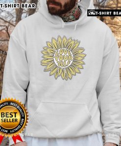 Pretty Levity Love Yourself Flower Hoodie featuring vibrant floral design and cozy fit for a stylish, positive vibe.
