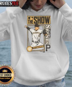 Stylish hoodie featuring Paul Skenes from the Pittsburgh Pirates in MLB The Show. Perfect for fans and gamers.