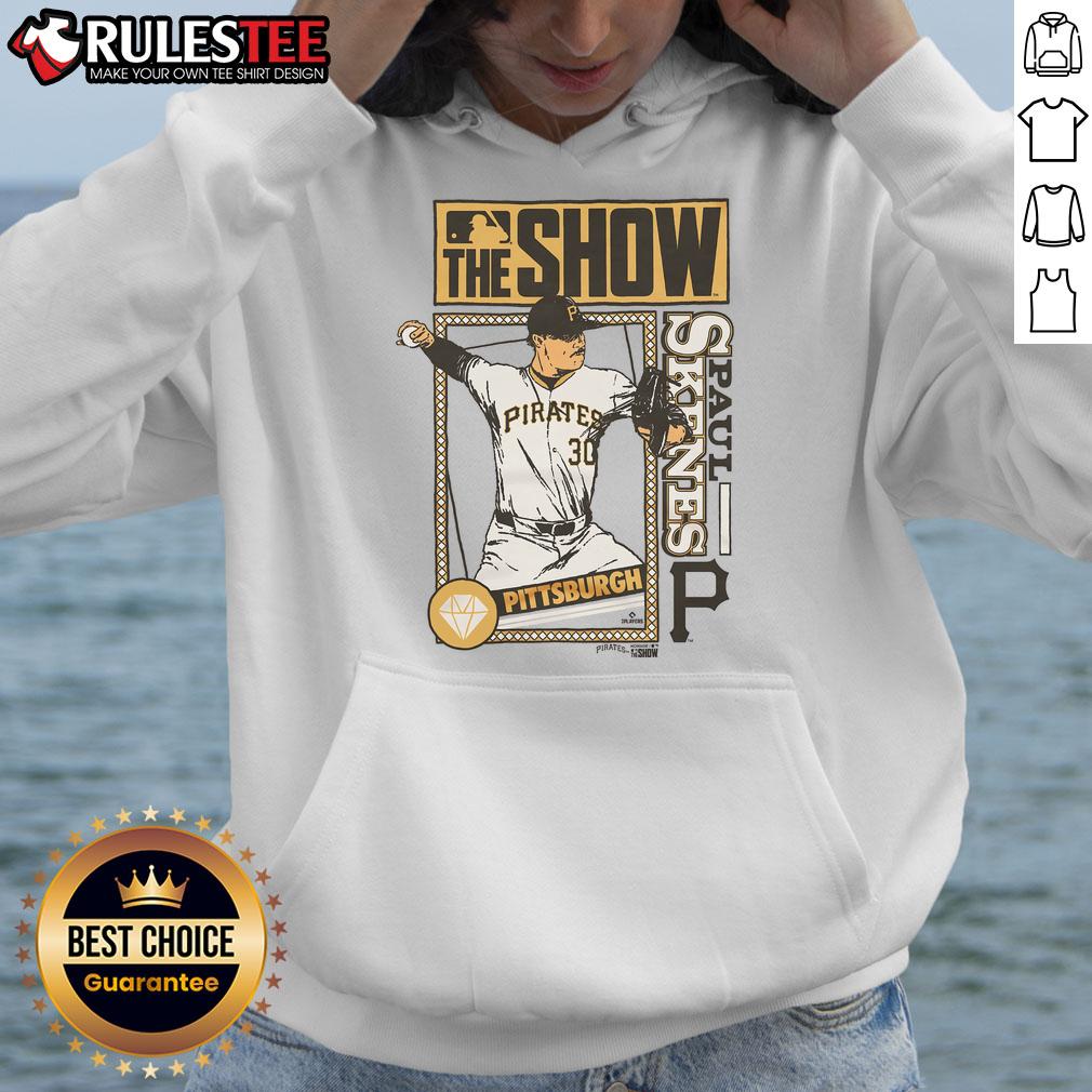 Pretty Mlb The Show Pirates Paul Skenes Hoodie Stylish hoodie featuring Paul Skenes from the Pittsburgh Pirates in MLB The Show. Perfect for fans and gamers.