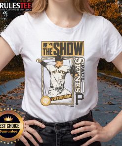 Pretty MLB The Show Pirates Paul Skenes ladies tee featuring stylish design and vibrant team colors for fans.