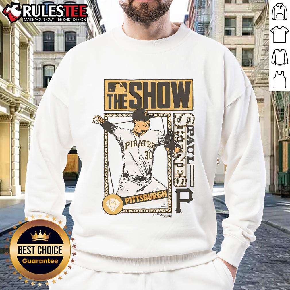 Pretty Mlb The Show Pirates Paul Skenes Sweatshirt Pretty MLB The Show Pirates Paul Skenes sweatshirt featuring team logo and vibrant design for fans and gamers.