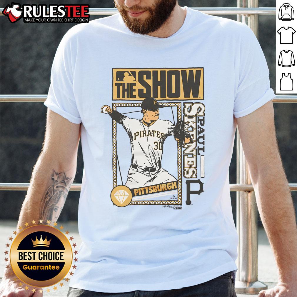 Pretty Mlb The Show Pirates Paul Skenes T Shirt Pretty MLB The Show Pirates Paul Skenes T-Shirt featuring vibrant team colors and graphics for fans and gamers.