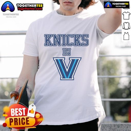 Pretty New York Knicks In V T-Shirt featuring vibrant colors and stylish design, perfect for fans and casual wear.
