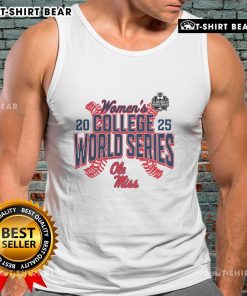 Alt Text: Stylish Pretty Ole Miss Rebels 2025 NCAA Softball Women's College World Series tank top showcased on display.