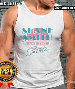 Pretty Shane Smith and The Saints synthwave tank top featuring vibrant colors and a retro design, perfect for music fans.