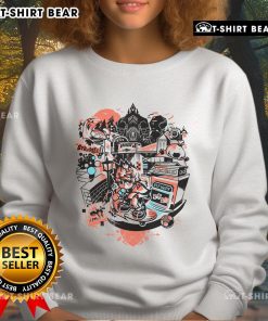 Pretty sundown scene featuring Roxas from Kingdom Hearts in a Twilight Town sweatshirt, perfect for fans of the series.