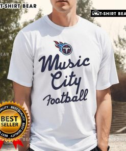 Alt Text: Pretty Tennessee Titans NFL Music City Football T-Shirt featuring vibrant team colors and stylish design for fans.