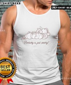 Alt Text: Pretty The Kentucky Is Just Peachy Tank Top featuring a vibrant peach graphic on a stylish tank top.