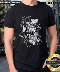 Pretty Touhou Am I Dreaming T-Shirt featuring Reimu Hakurei and Marisa Kirisame in vibrant colors and detailed design.