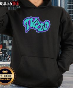 Alt Text: Pretty Twiztid Mostasteless 8-Bit Wavy Logo Hoodie featuring vibrant retro design and comfortable fit.