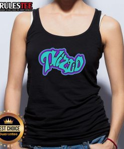 Alt Text: Pretty Twiztid Mostasteless 8-Bit Wavy Logo Tank Top featuring vibrant retro graphics and unique design.