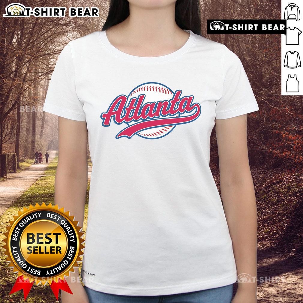Pretty Vintage Atlanta Baseball Ladies Tee Pretty vintage Atlanta baseball ladies tee featuring a classic design, perfect for fans of retro sportswear.