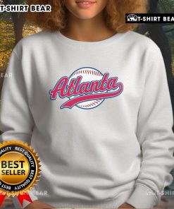 Pretty vintage Atlanta baseball sweatshirt featuring classic design and vibrant colors, perfect for fans and collectors.