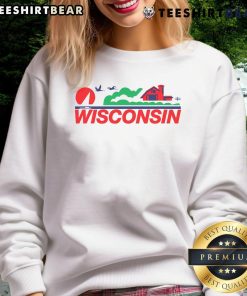 Cozy Pretty Wisconsin Sweatshirt in soft fabric, perfect for chilly days and showcasing Wisconsin pride.