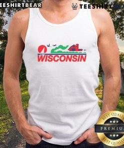 Pretty Wisconsin tank top featuring a vibrant design, perfect for showcasing your love for Wisconsin in style.