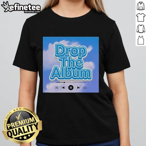 Pretty Yuno Miles Drop The Album Clouds Ladies Tee featuring vibrant graphic design on a stylish women's shirt.