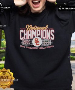 USC Trojans sweatshirt celebrating the 2025 NCAA Men's Volleyball National Champions, showcasing team pride and style.