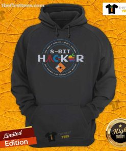 Alt Text: Stylish top 8-bit hacker hoodie featuring retro design, perfect for tech enthusiasts and gamers.