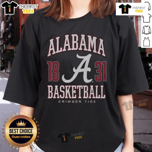 Top Alabama Crimson Tide basketball ladies tee featuring vibrant team colors and logo, perfect for female fans.