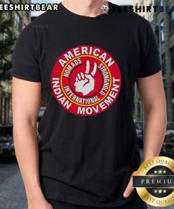 Top American Indian Movement Nomads Stronghold logo T-shirt showcasing indigenous pride and cultural heritage.