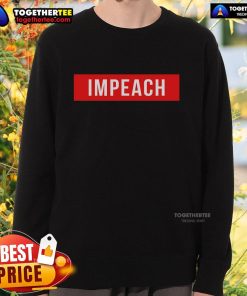 Cozy sweatshirt featuring 'Impeach 45th President' graphic, perfect for anti-Trump activism and comfortable casual wear.
