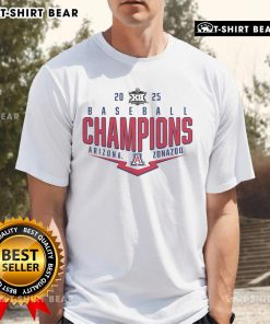 Alt Text: Top Arizona Wildcats 2025 Big 12 Baseball Conference Tournament Champions Playoff Pitch T-Shirt design.