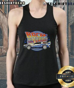 Vintage tank top featuring a bold 'Top Back to the Furious' design, perfect for car enthusiasts and retro fashion lovers.