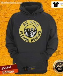 Top Be Kind Please Rewind Puppet Combo hoodie featuring retro design and vibrant colors, perfect for gamers and nostalgia lovers.